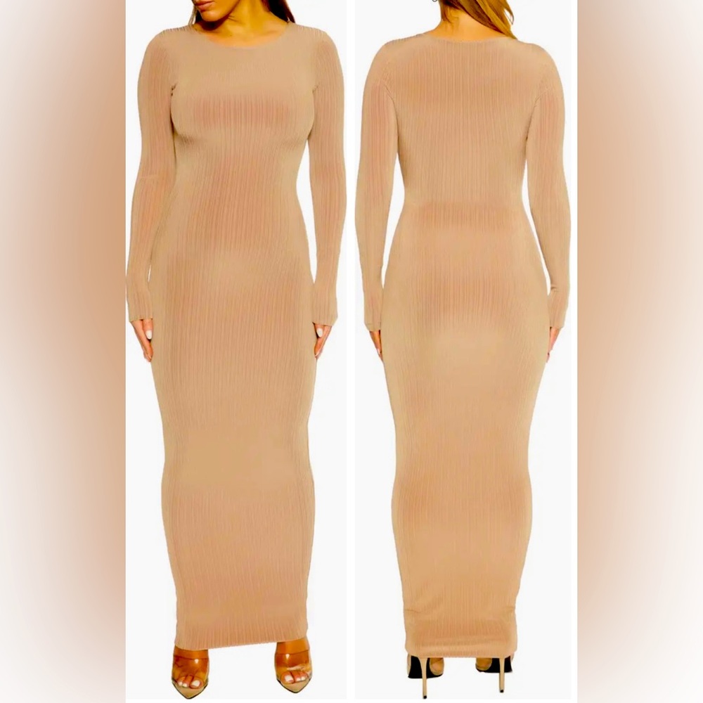 Naked Wardrobe Figure It All Out
Long Sleeve Dress Nude Coco Size Small